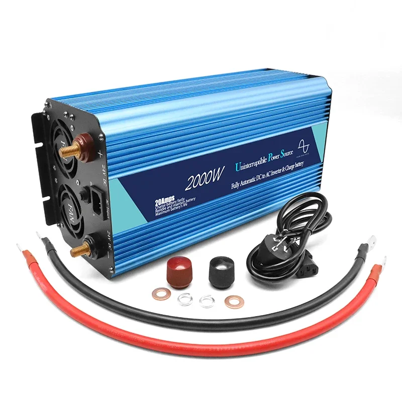 Solar Power Good Quality 72v Dc to Ac Inverter 2000w 24v Inverter  with Charger Lifepo4 Charger Inverter 2KW UPS