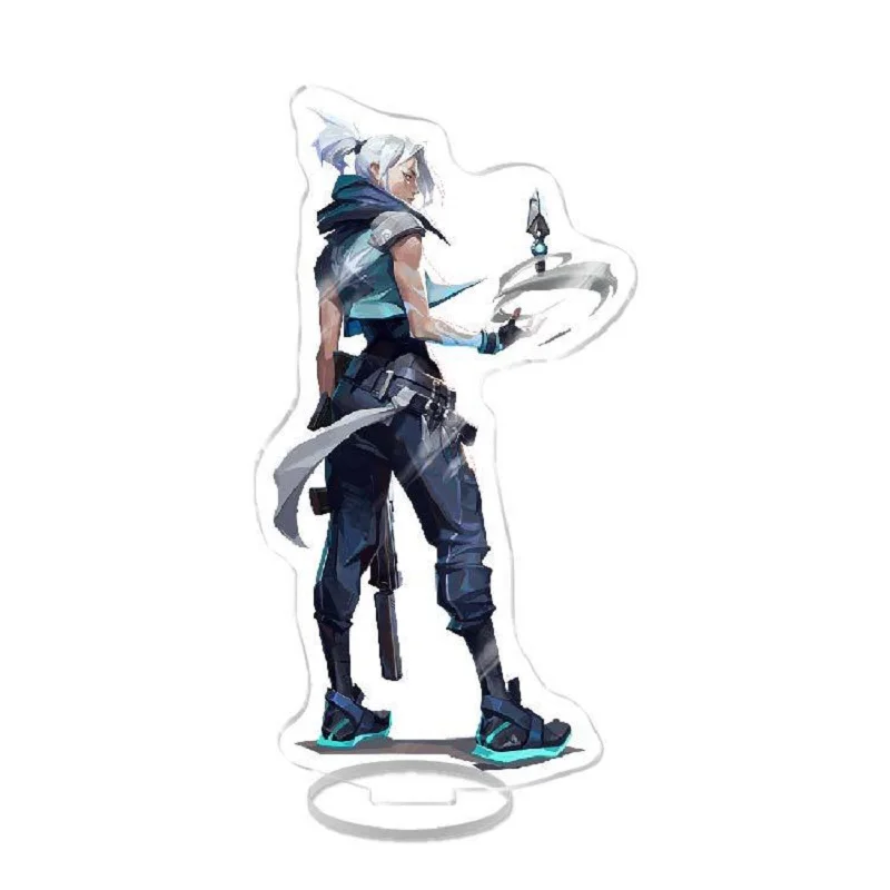 Game Figure Valorant Sage Killjoy Jett Sova Cypher Salvia Acrylic Stand Model Plate Desk Decor Standing Sign Figures Fans Gifts