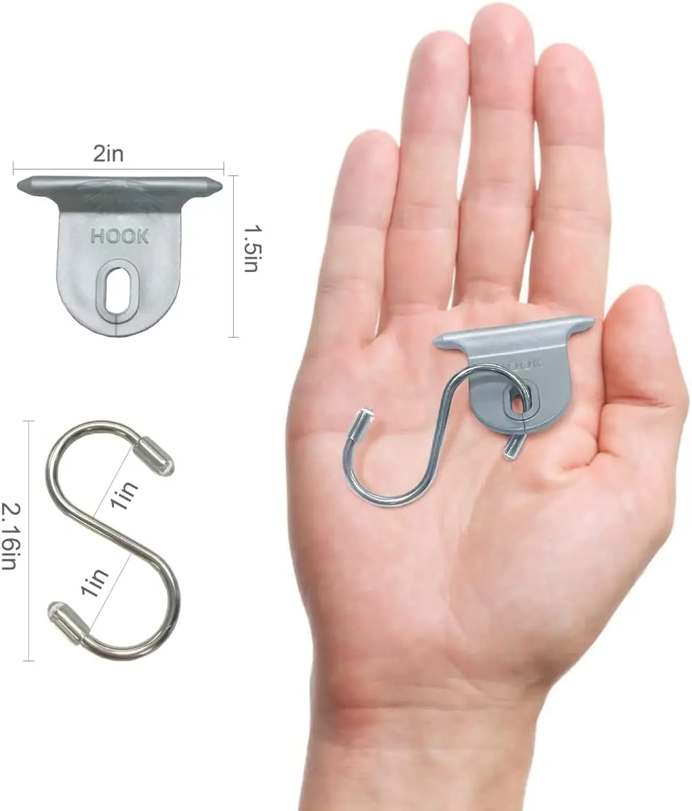 S Shade Hook Set Trailer RV Motorhome Camping Exterior Accessories Awning S Hook Stainless Steel For HangingATV&UTV