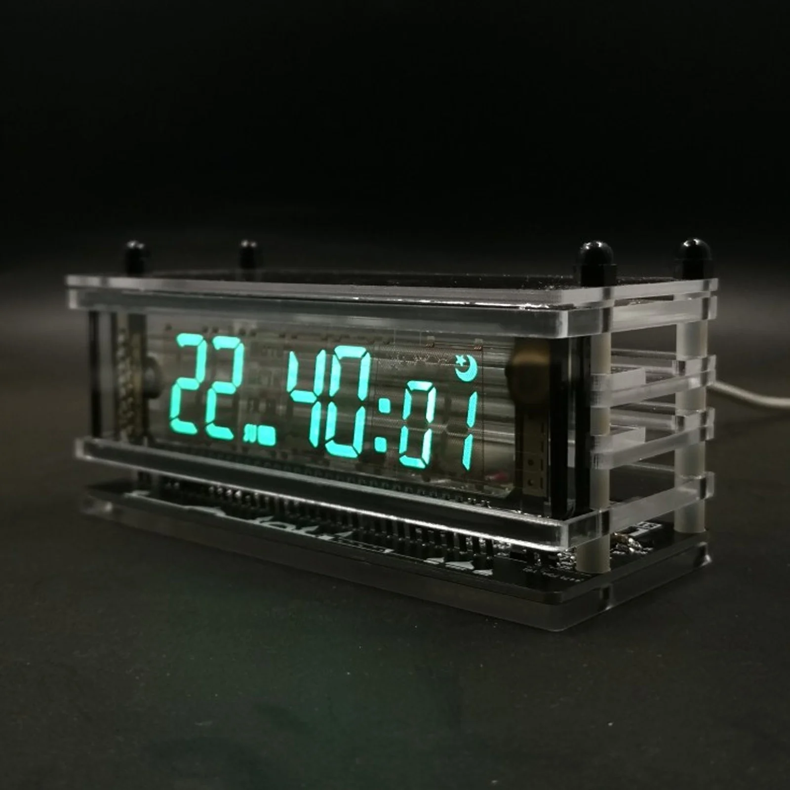 Vintage VFD Tube Clock USB Desktop Decor Clock Large Display Ref Nixie Tube Era