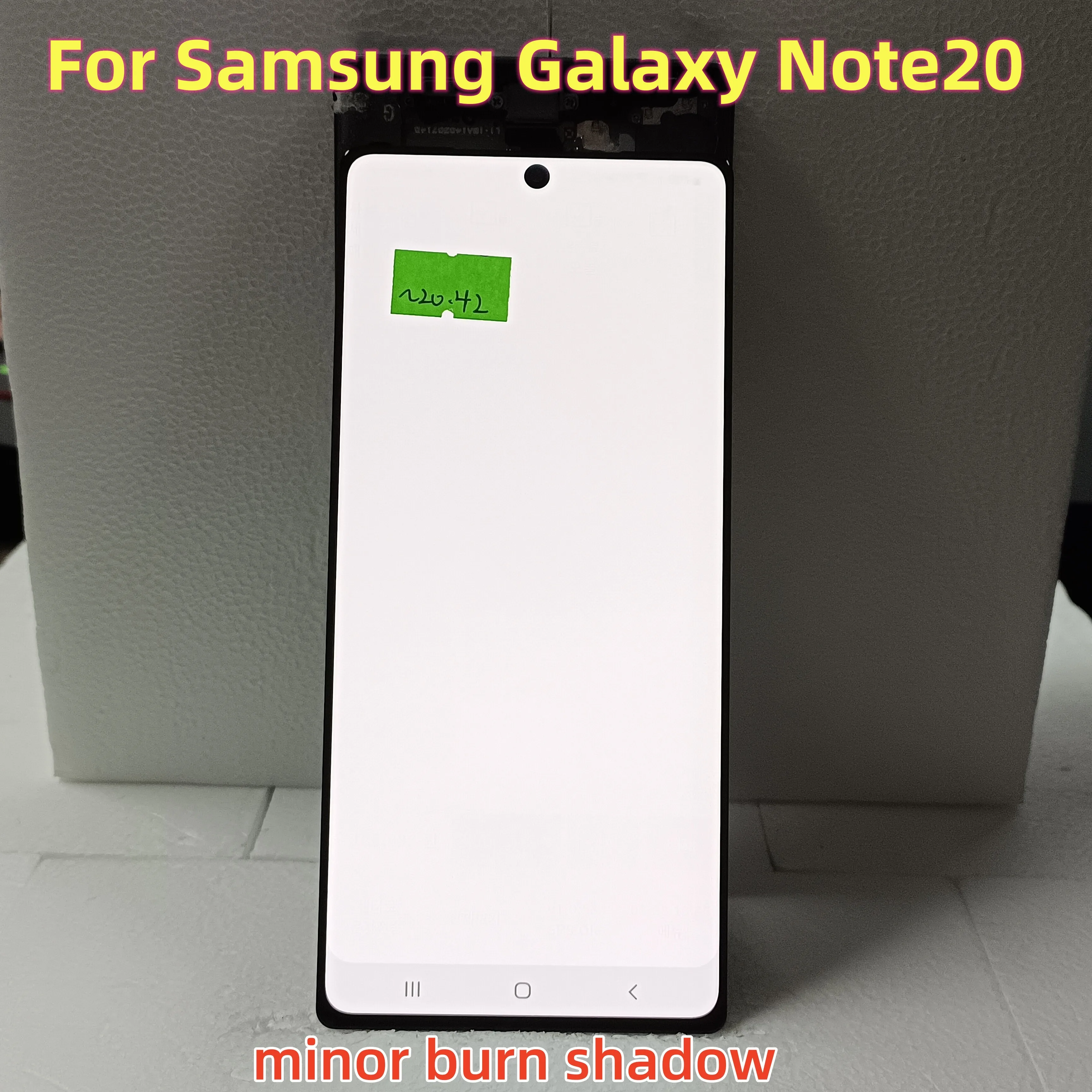 100% Test AMOLED Display for SAMSUNG Galaxy Note20 N980 N980F SN980F/DS LCD Display Touch Screen Digitizer Repair Part no frame