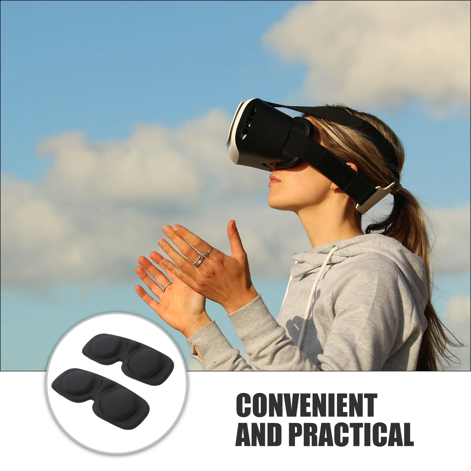 

2Pcs EVA VR Headset Lens Protective Cover For Oculus Quest1-2 Rift S VR Lens Protector Comprehensive Protection