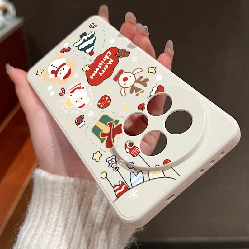 Funda de teléfono con estampado navideño de dibujos animados para OnePlus 13, 12, 13R, 12R, 11R, 5G, funda de silicona TPU suave a prueba de golpes para OnePlus Ace 5 3 2