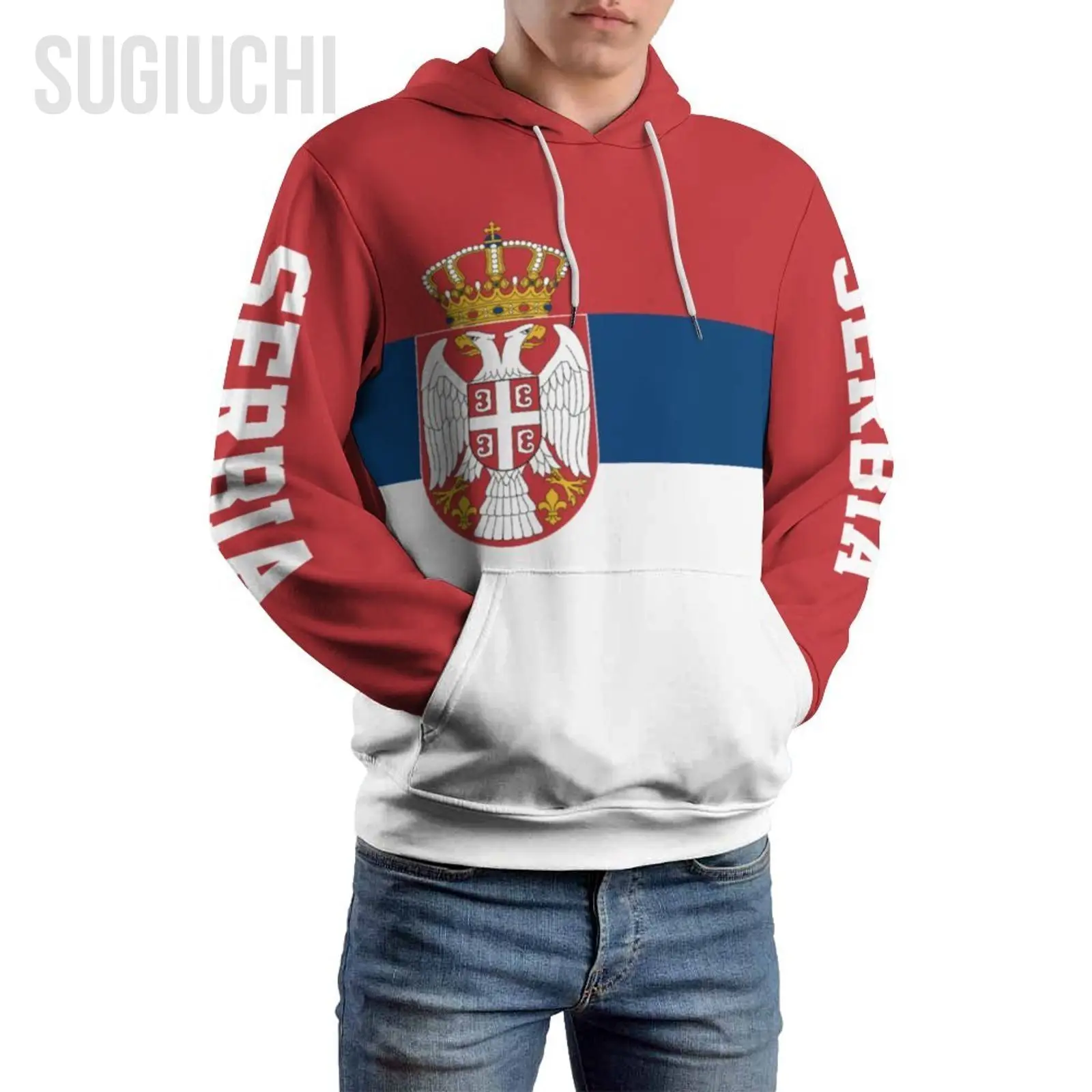 

Unisex 3D Hoodie Serbia Flag Men Women Polyester Harajuku Sweatshirt Pullover Hoodies Casual Cool