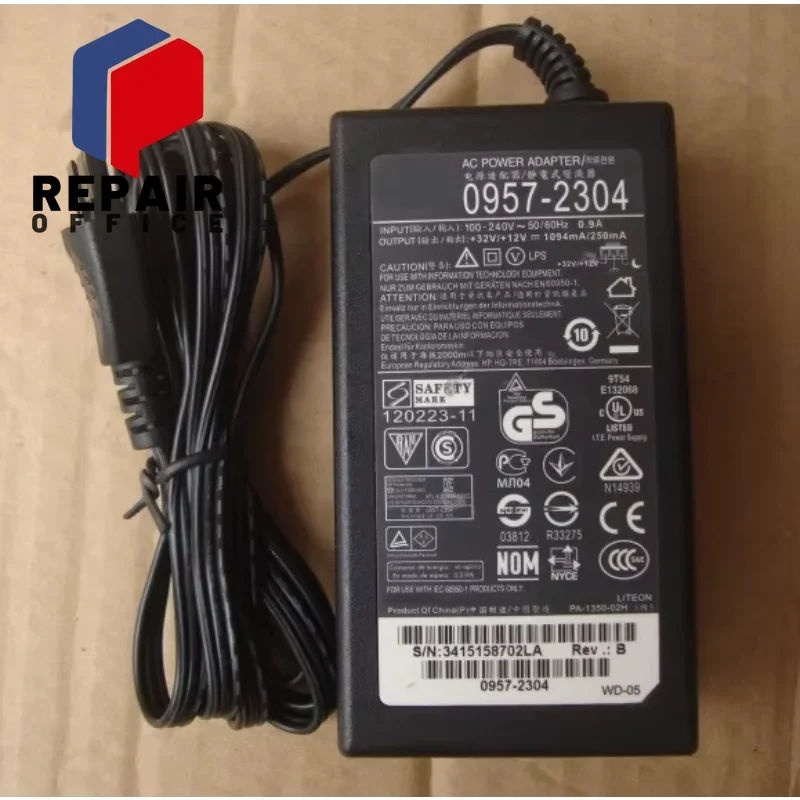 1 X 0957-2304 Adaptador AC Carregador Fonte de Alimentação para HP Officejet 6100 6600 6700 7110 7610 7612 3610 3620 Photosmart 7510 7515 7520