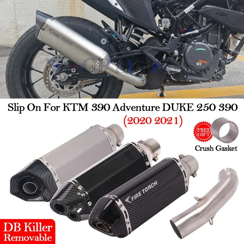 For KTM250 KTM DUKE 250 390 KTM390 Adventure ADV 2020 2021 KTM125 2021 Motorcycle Exhaust System Middle Link Pipe Muffler Escape