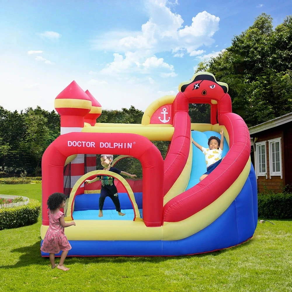 บ้านลมเด็กเล่นในร่ม - บ้านเด้งดึ๋งพร้อมตาข่ายนิรภัยสำหรับงานปาร์ตี้ที่บ้าน