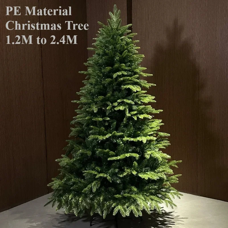 

Artificial Christmas Tree PE Material with LED Lights Large Christmas Tree 1.2m To 2.4m Family New Year Atmosphere Decoration