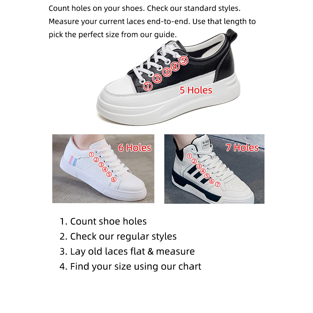 HIBERNI Replacement Shoelaces for Adidas/Nike Sneakers 100-160cm Black/Gray | Durable Flat Laces for Men Women 1pair