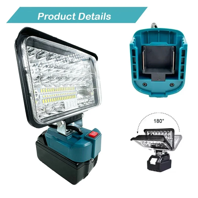 Portable Work Light For Makita 18V Li-ion Battery 5 inch 48LED Flashlight Emergency Lamp Camping Jobsite Architectural Lights