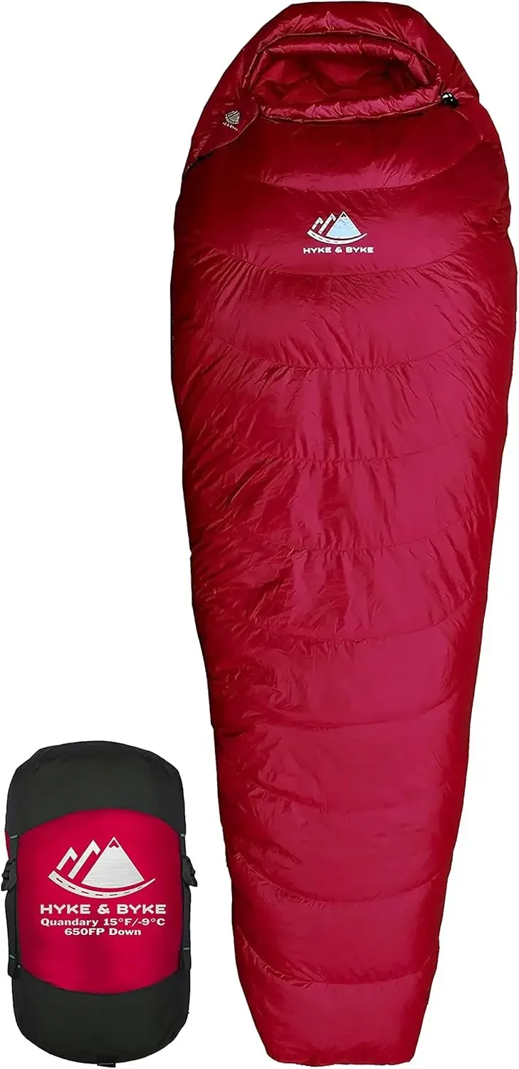 Quandary 15°F Cold Weather Mummy Hiking & Backpacking Sleeping Bag - Duck Down 650 FP 3 Season Sleeping Bags for Adu