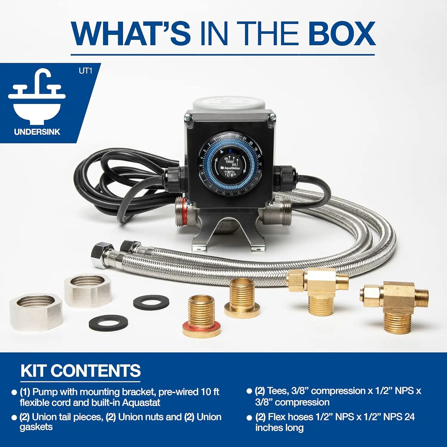 Hot Water Recirculation Pump For Under Sink - Instant Hot Water Recirculating System For Tank Type Water Heaters