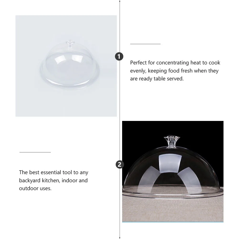

1Pcs Transparent Food Cover Sturdy PVC Material Multi Occasion Use for Hotel Restaurant Dessert Display Protection