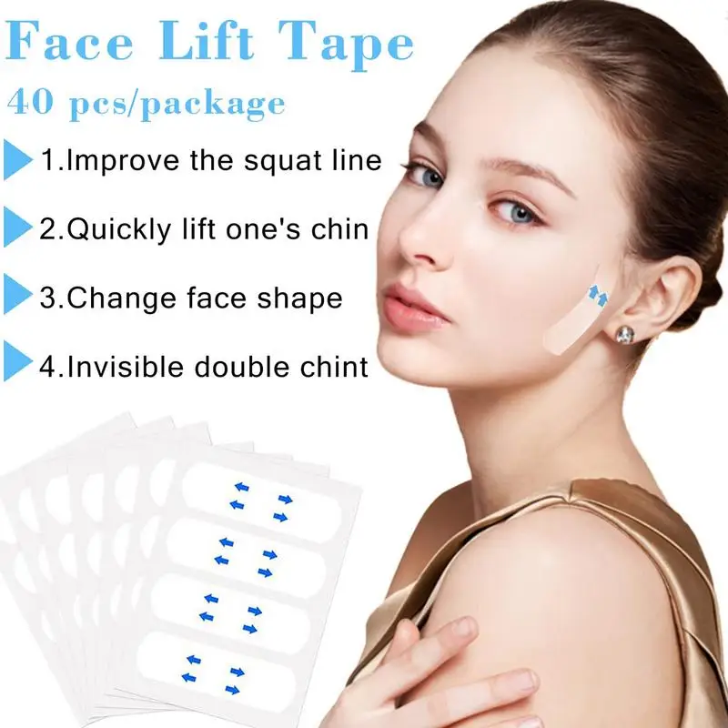 Invisible Face Lifting Tape, Instant Face Lift Tape, Double Chin Eliminator, Anti-suor, Make-up Bands