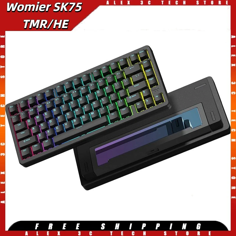 

Womier SK75 TMR/HE 75% Gaming Keyboard Hall effect Wireless Bluetooth 8k Polling Rate PBT Keycaps Magnetic Switch Keyboard PC