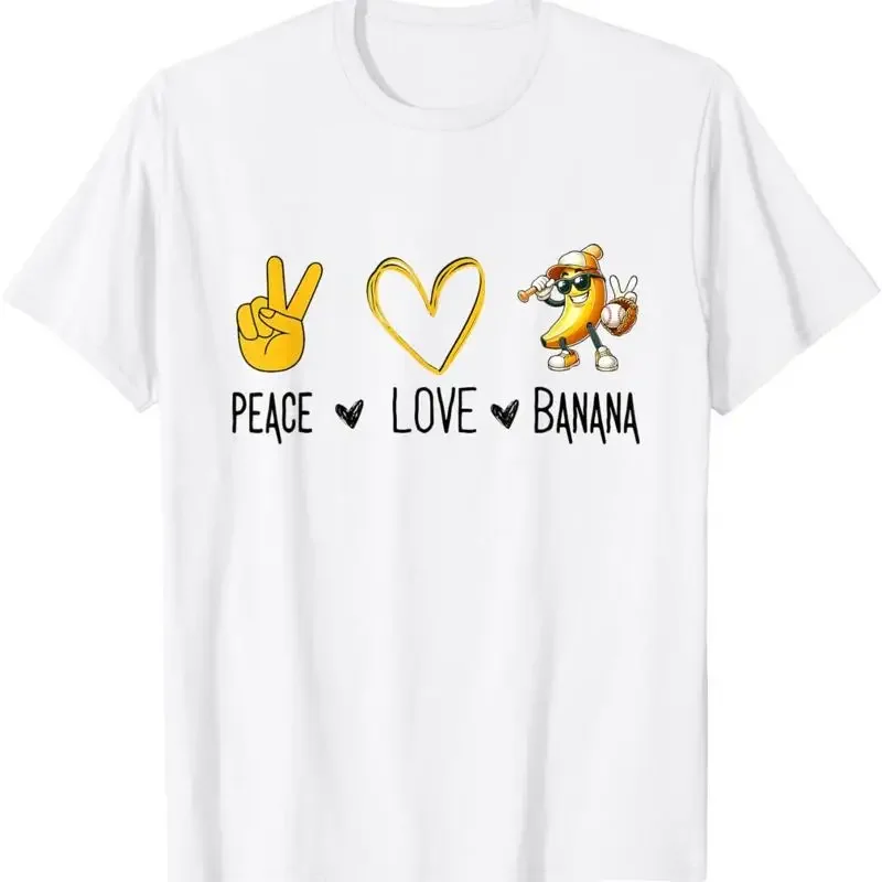 Peace Love Banana Fresh For Fruit Lover Vegan T Shirt