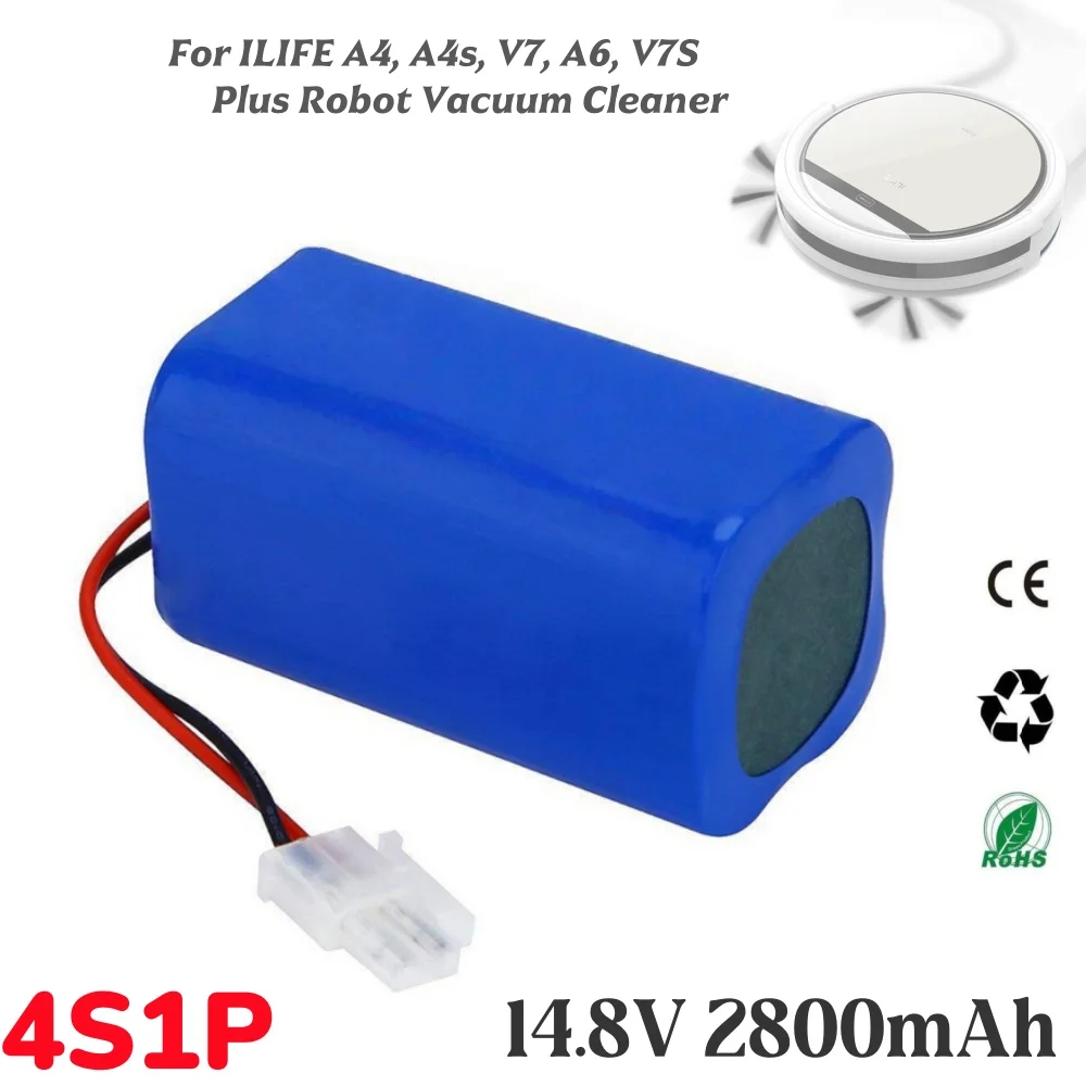 

100% аккумуляторная батарея INR18650 4S1P 14,8 В 2800 мАч, оригинальные аксессуары для робота-пылесоса A4 A4S A6