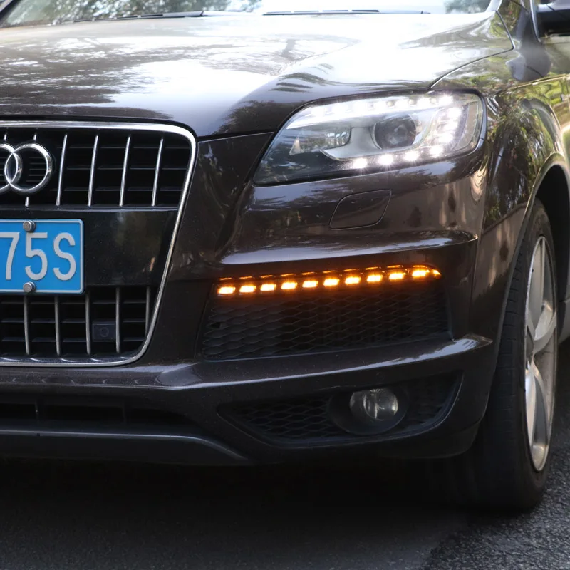 

Car Accessory For Audi Q7 2010 - 2015 LED Daytime Running Light Turn Signal Headlight DRL Auto Lamp Daylights gift for father