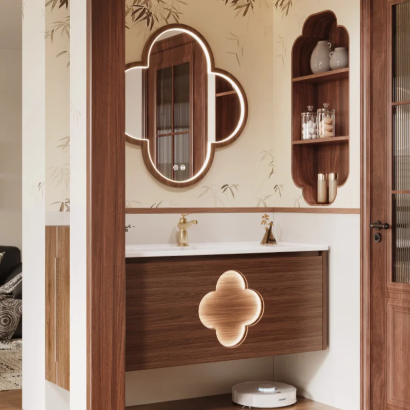 

medieval style bathroom cabinet practical aesthetic intelligence Bathroom sink multi-functional set de baño Toilet furniture ﻿
