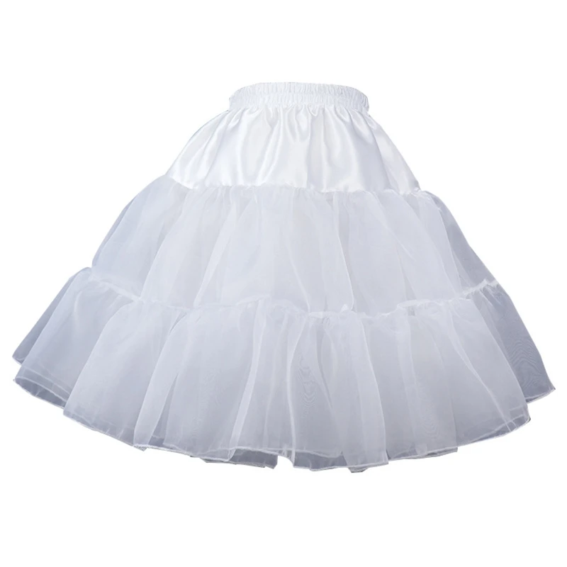 

Women Crinoline Petticoat Skirt Short Half Slip Underskirt for Cosplay