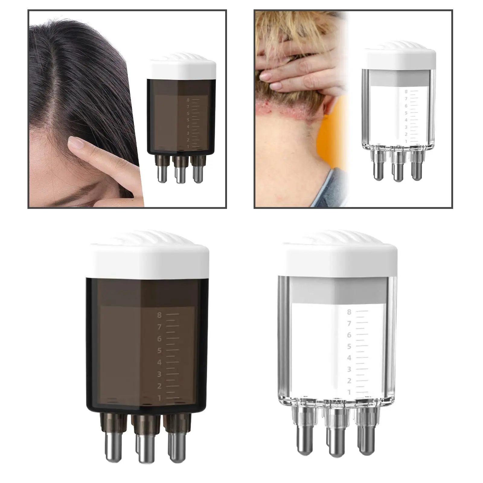 Scalp Applicator Massager Portable Liquid Guiding Comb Convenient Hair Oil Applicator Head Fluid Comb for Travel Home Women Men