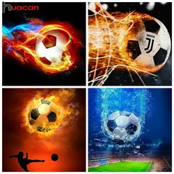 Huacan 5d Diamond Mosaic Football Full Round Square Drill Painting Cartoon Complete Kit Art Diy Gift Home Decor