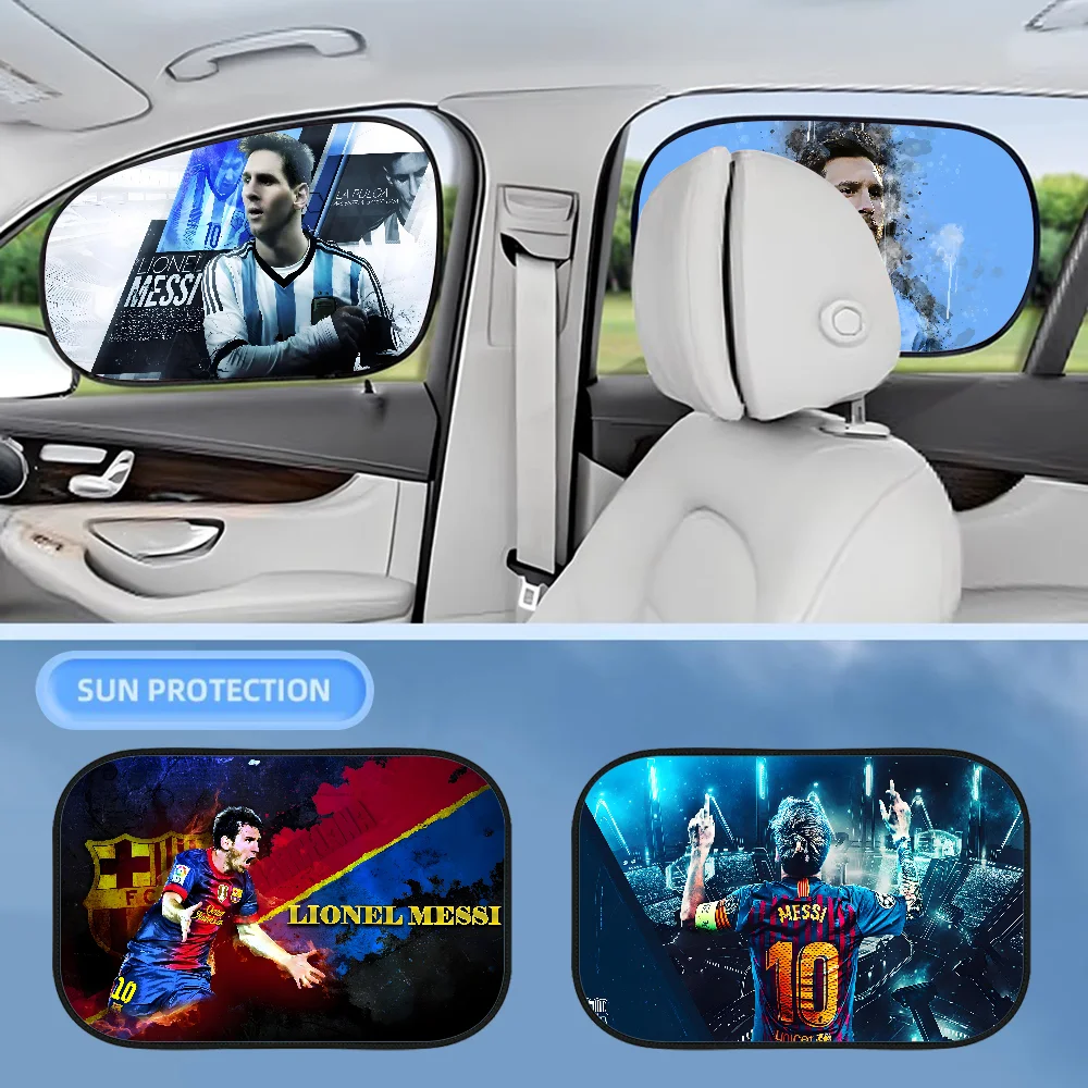

Football Superstar M-Messi 1-Pack Car Side Window Sunshade Heat Insulation Static Absorption Car Sun Driver Shade Interior