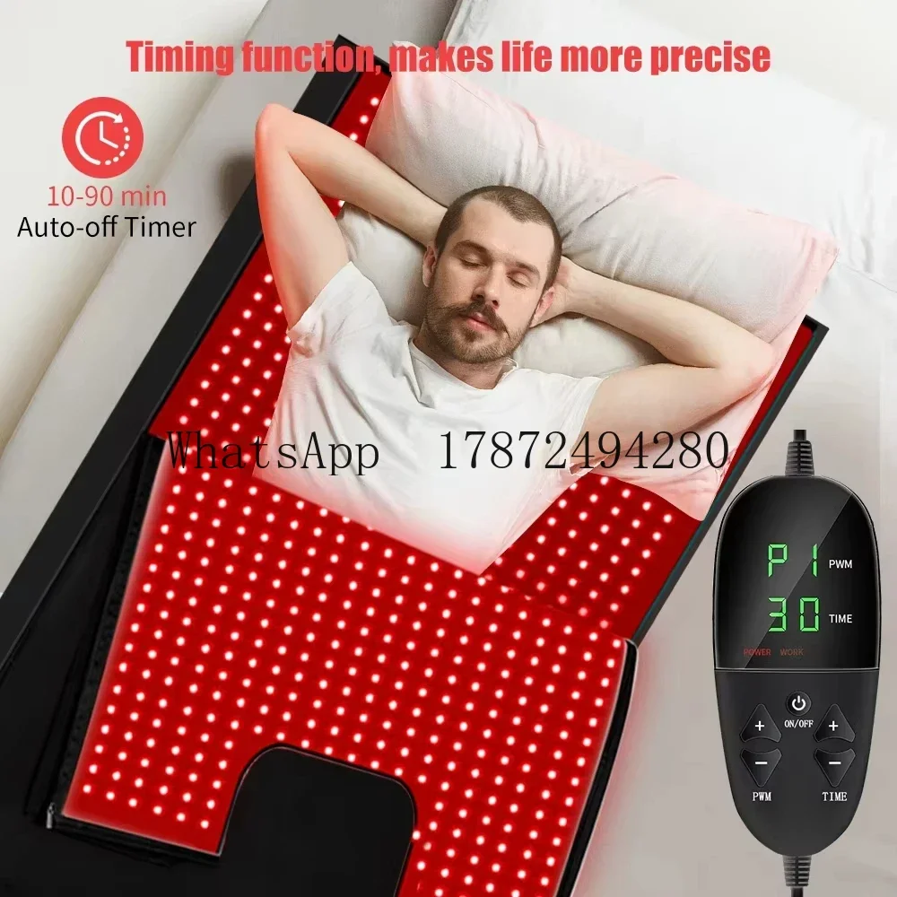 Sleeping Bag Blanket Large Pads for Full Whole Body Care Home Use  Oversized Red Light Therapy Mat LED 660&850nm Near