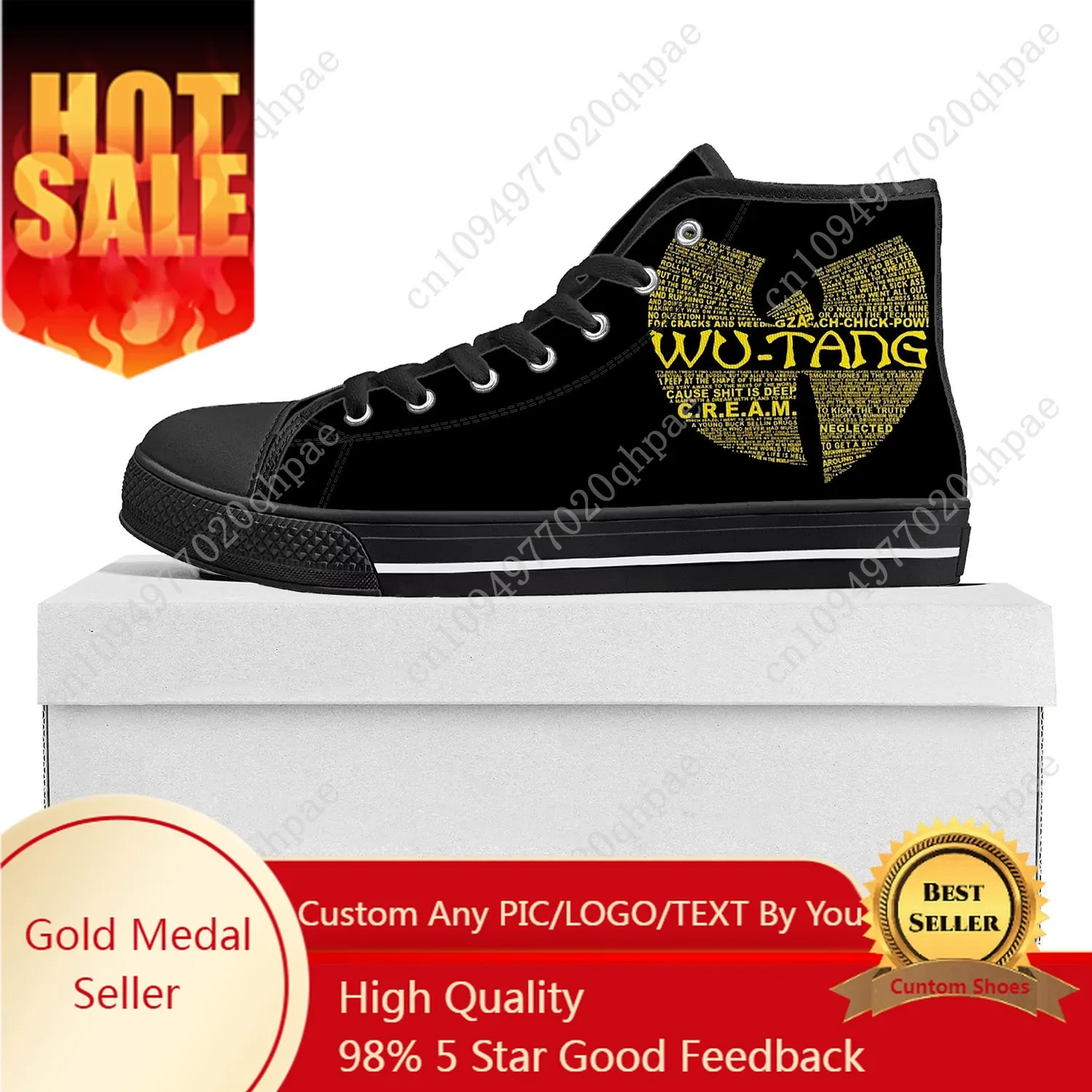 Wu clan Forever Tour 2025 High Top Sneakers Mens Womens Teenager Canvas Sneaker 3D Print Casual Couple Shoes Personalized Shoe