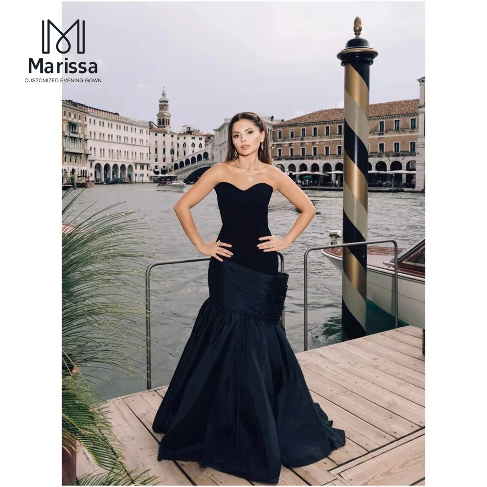 Marissa Off-shoulder op maat gemaakte gelegenheidsjurken voor speciale gelegenheden Elegante feestjurken 2025, op maat gemaakte A-lijn satijnen gala