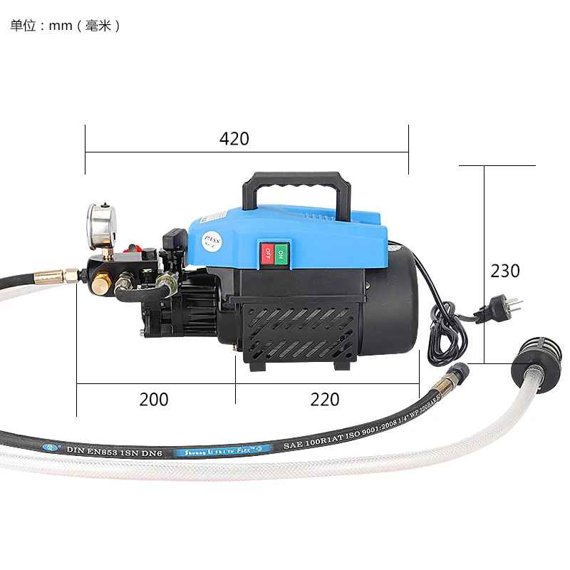 Electric pressure test pump car washing machine portable DC-360A three-cylinder large flow floor heating pipe fire water pipe pr