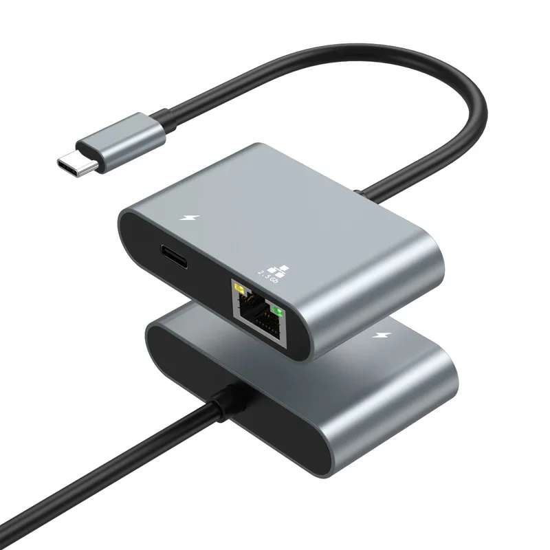 PD 100W USB C 2500M RJ45 Ethernet Network Adapter Type C Hub USB C to RJ45 2.5Gbps Network Card Ethernet Adapter