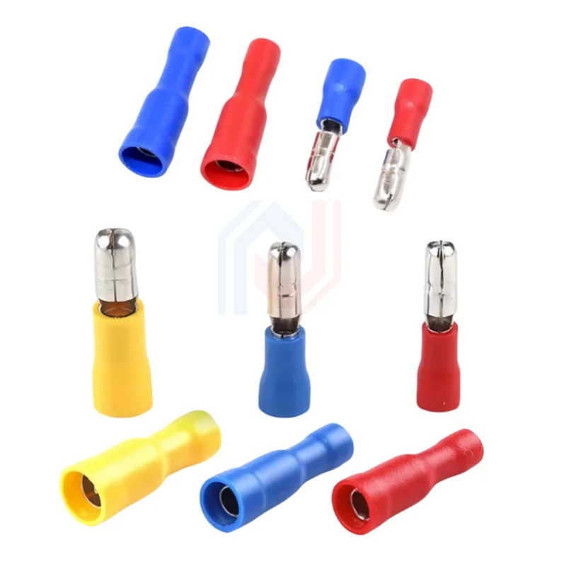 20Pcs Red/Blue Male Female Bullet Insulated Connector Crimp Terminals Wiring Cable Plug MPD1-156 FRD1-156 MPD2-156 FRD2-156