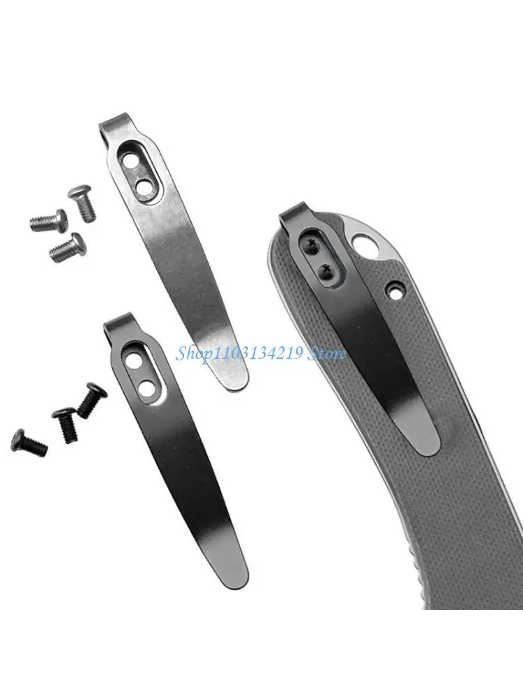 

Комплект из 1 шт. клипсы для ножа из нержавеющей стали 420 с 3 винтами M2.5, зажимы для крепления ножей на пояс, для самостоятельного изготовления аксессуаров