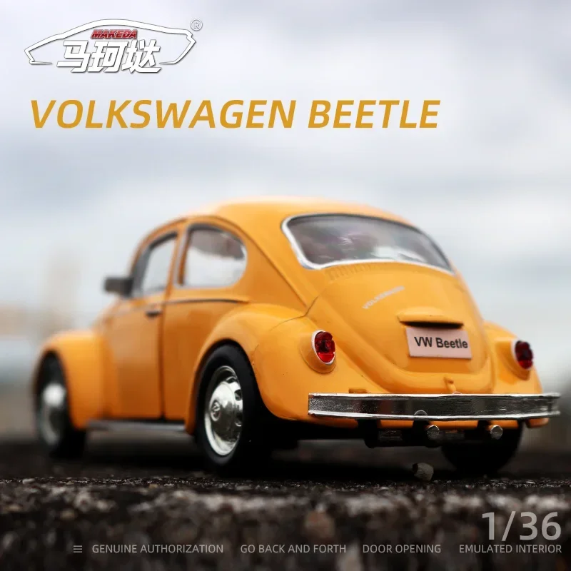 Simulation 1:36 Scale Vintage Beetle 1967 Alloy Car Model Diecast Miniature Voiture Children Boy Car Toy Collection Home Decor