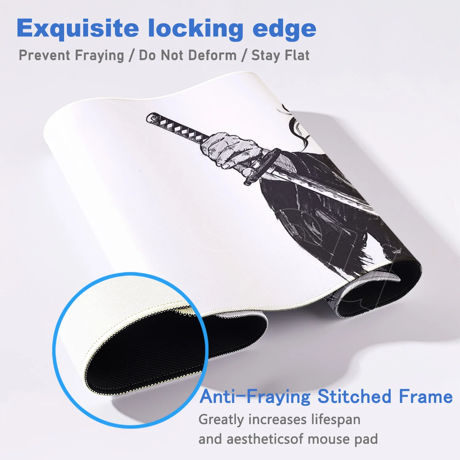 Xxl bande dessinée tapis de souris PC Gamer tapis ordinateur accessoires de jeu samouraï tapis de souris ordinateur portable Wanderer Miyamoto Musashi tapis de bureau