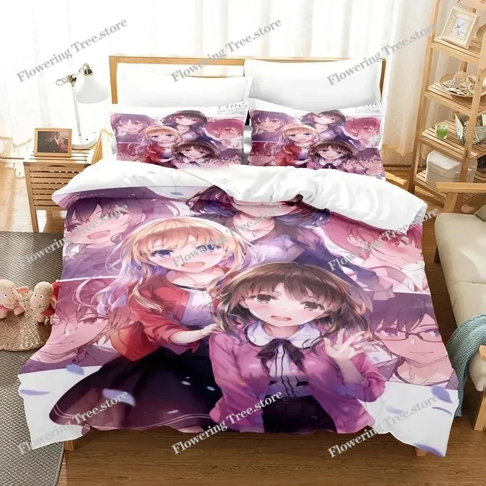 Anime Saekano How to Raise a Boring Girlfriend Bedding Set Boys Girls Twin Queen Size Duvet Cover Pillowcase Bed Kids Adult029