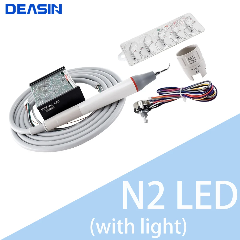 DEASIN Dental Equipment Dental Built in Ultrasonic Scaler HW-5L N2LED Scaling Tips For Dentistry Teeth Cleaning Whitening Tools