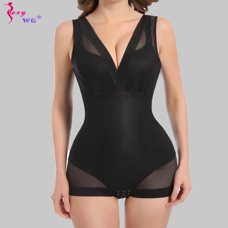 

SEXYWG Shapewear Women Bodysuit Tummy Control Seamless Waist Trainer Body Shaper Bodysuit Tummy Trimmer