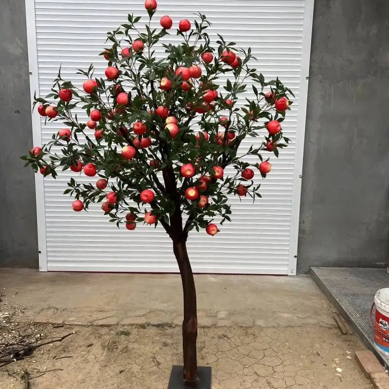 

Simulation apple tree fruit tree red apple Chinese style living room interior hotel home furnishing high-end fruit fake tree