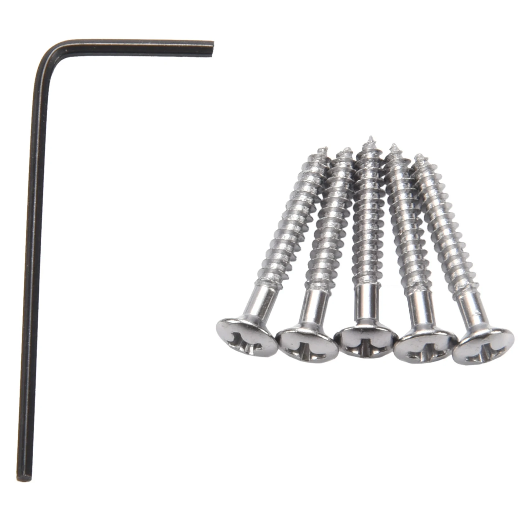 【STOCK】Hardtail Guitar Bridge Body Through for 6 String Electric Parts Silver