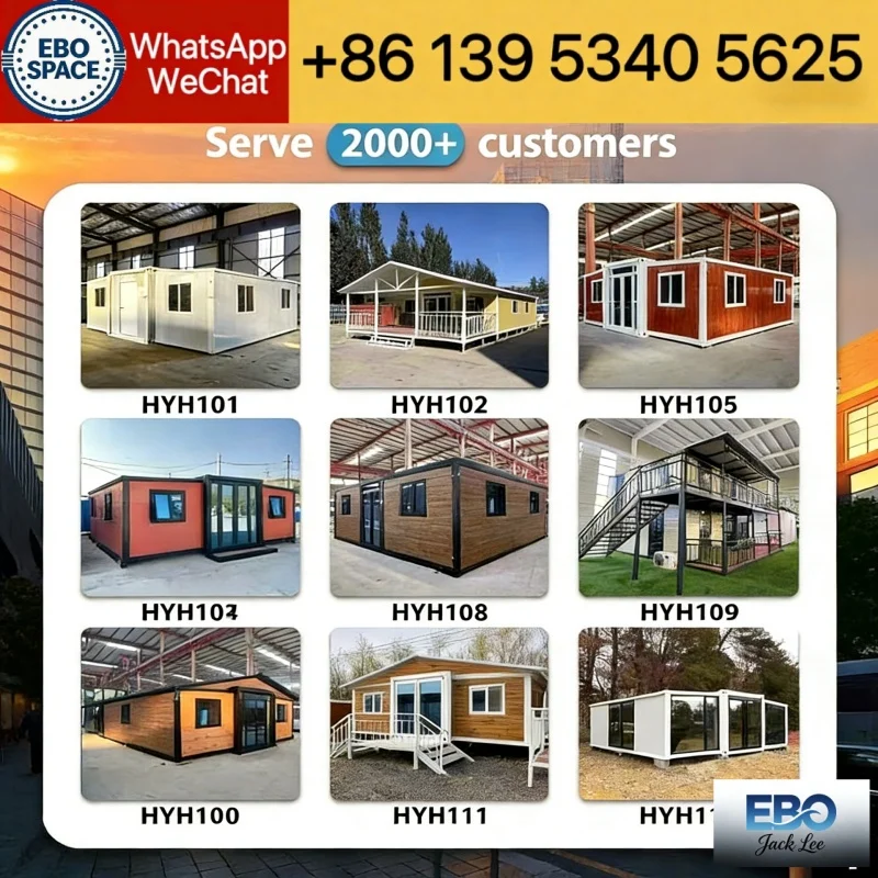 Factory Direct Low Cost Foldable House 20ft 30ft 40ft Mobile Prefab Cabin Luxury Villa 2-3 Bedroom Outdoor Living Expandable C