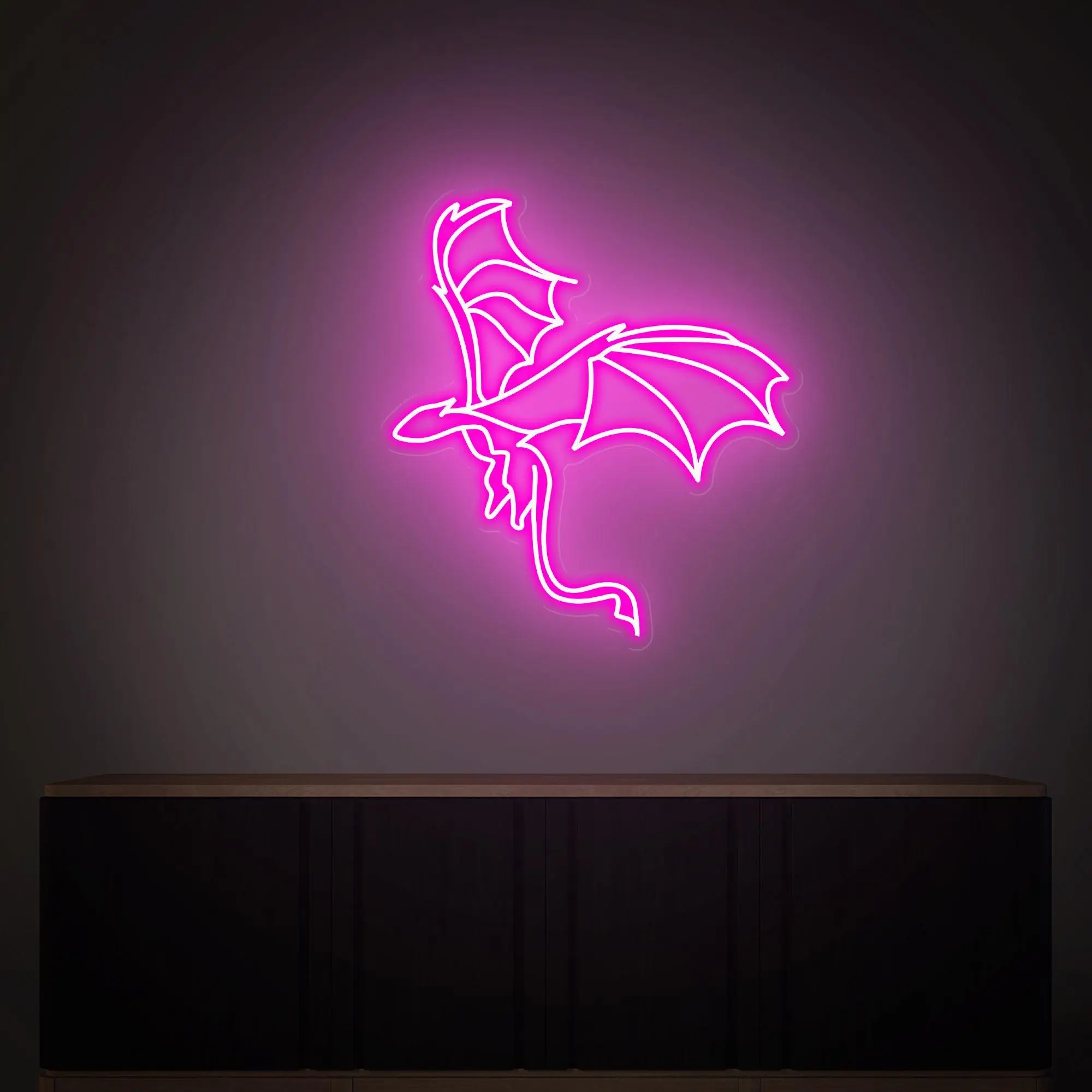 Flying Dragon Neon Sign Custom Game Room Sign Dragon Wall Aesthetics Decor Bar Beer Dragon Neon Birthday Gift for Kids