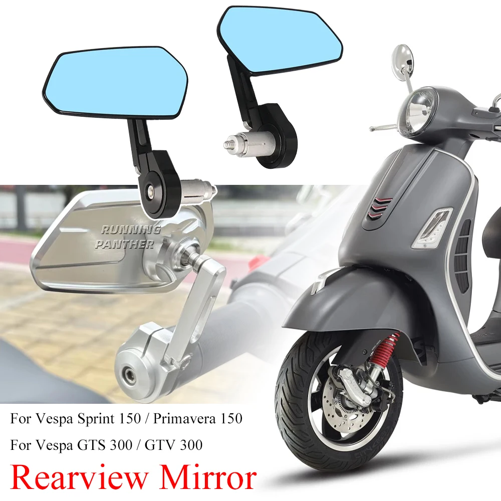 

For Vespa GTS 300 GTV 300 Sprint 150 Primavera 150 New Motorcycle Rearview Mirror Adjustable Side Mirror Handle Rearview Mirror