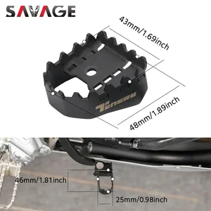 Für Yamaha Tenere 700 XTZ 700/690 Rallye Heckbremshebel Hebel Stufe Tipps Platte Motorradverlängerung Erweitern Sie den Pedal Extensor XTZ07 10 Hauptverkaufszubehör Yamaha Tenere 700 - №2