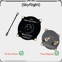 5.8GHz Triple Feed Patch Antenna - SMA RP-SMA Directional Circular Polarized for FPV Fatshark Goggles RC Drone Quadcopter