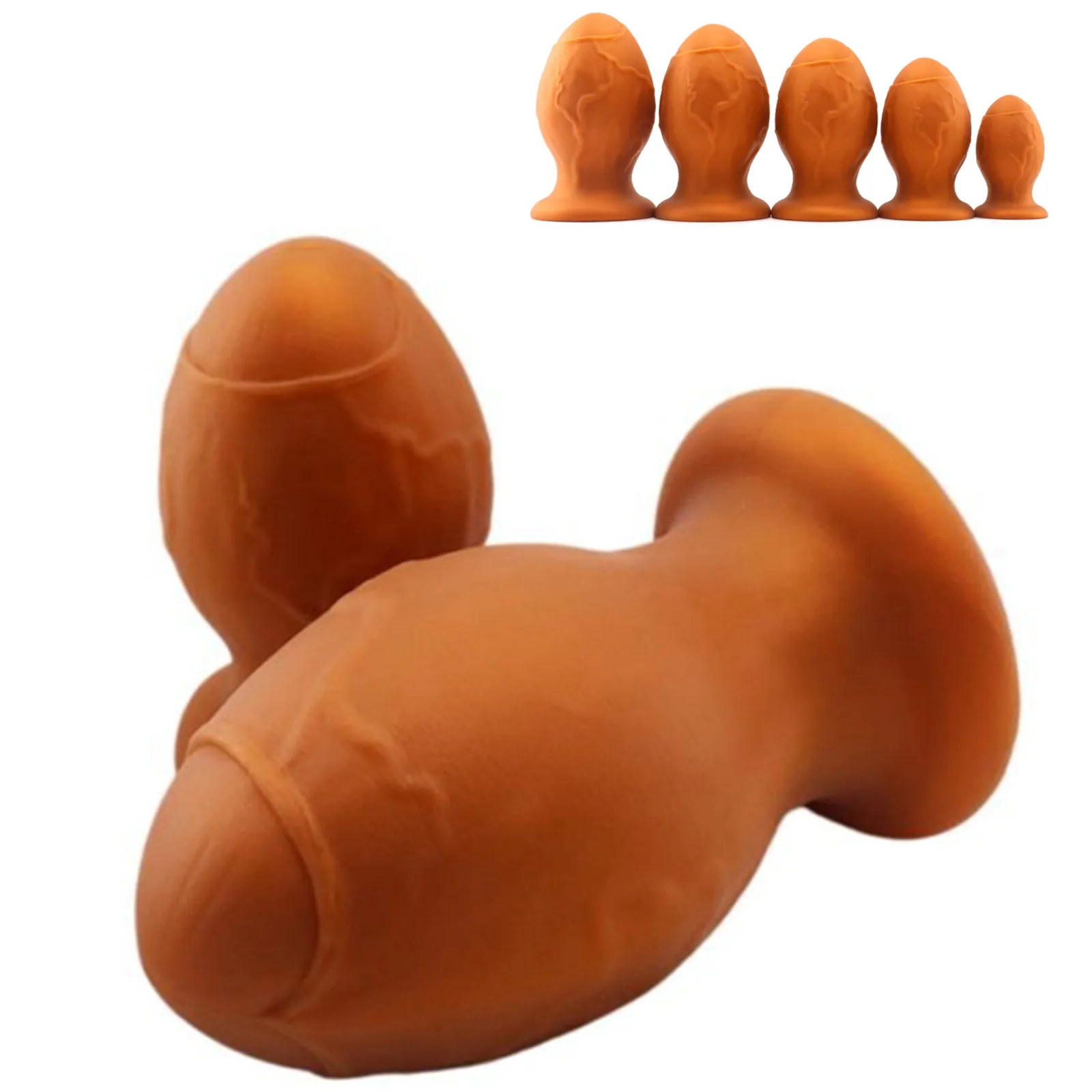Soft Silicone Huge Anal Plug Egg Anal Dilator 18 Adult Sex Toys For Women Men Big Butt Plug Egg Anal Training Expansion sex toys