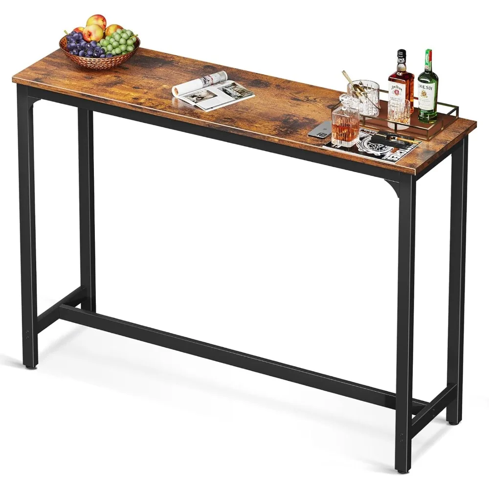 

Bar Tables, 55" Counter Height Bar Tables, Rectangular High Top Kitchen&Dining Counter Tables w/Sturdy Legs&Easy-to-Clean Top