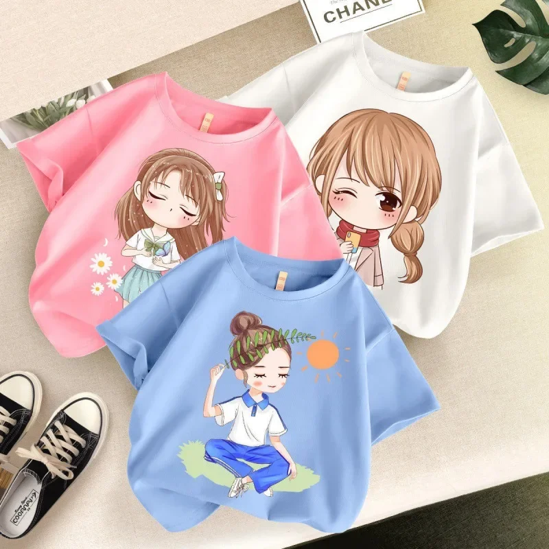 تي شيرت الأخوات ملابس التوائم الاطفال فتاة الأسرة نظرة مطابقة القمم المحملة 140 سنتيمتر 150 155 سنتيمتر 8 10 12 سنة الطفل الأخت الصغيرة الكبيرة #3