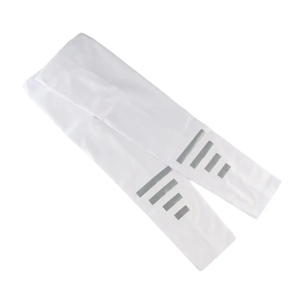 

Fluorescent Reflective Arm Warmers Quick-drying Spandex/Elastane Ice Silk Sleeves Black Armguards Cuff UV Protection Arm Covers